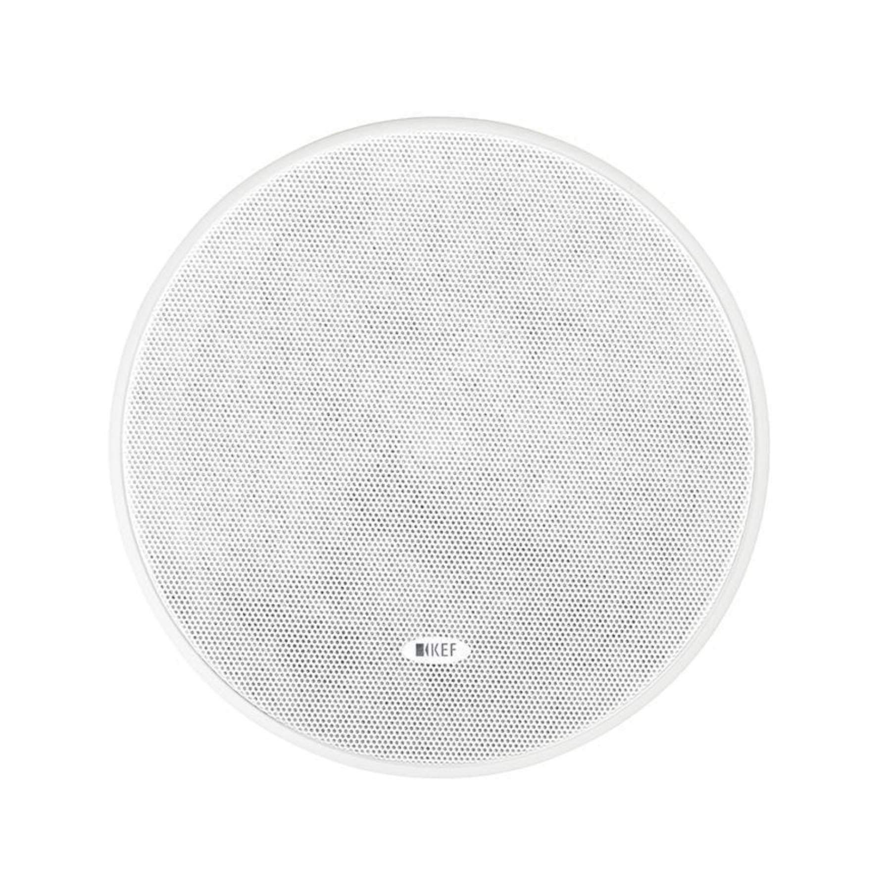 KEF Ci160ER In-Ceiling Speaker with white grille on