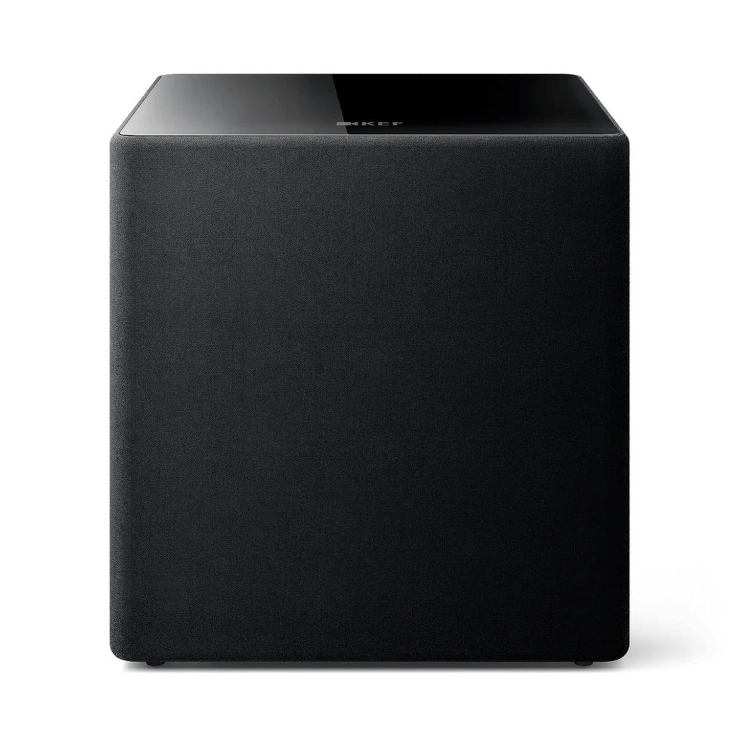 Front view of KEF Kube 15 MIE subwoofer on white background