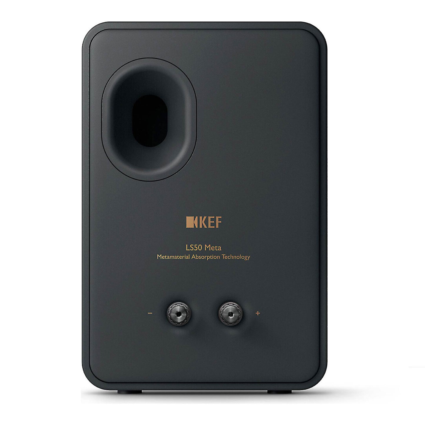 Rear of KEF LS50 Meta Bookshelf Speakers in Black finish