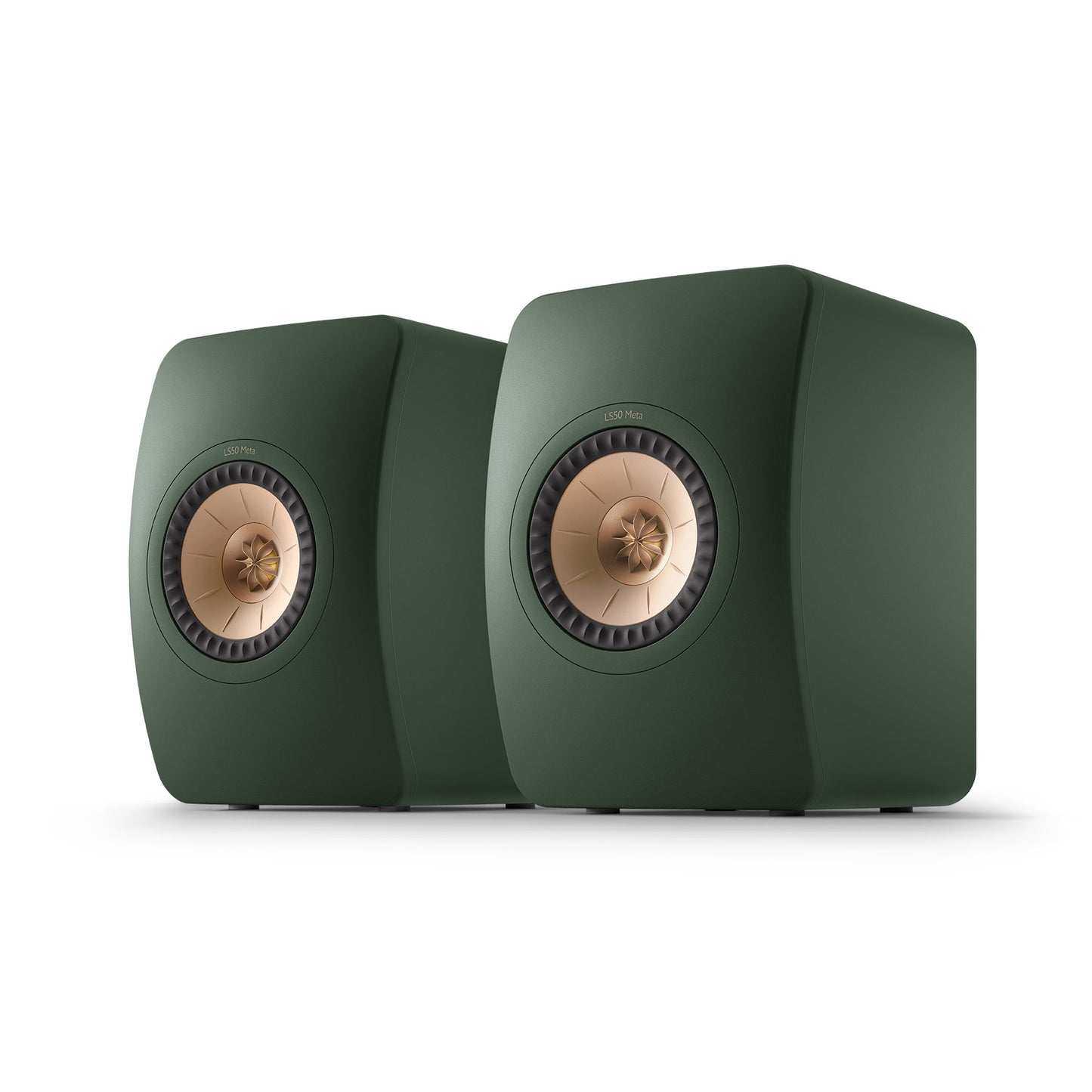 Pair of KEF LS50 Meta Bookshelf Speakers in Moss Green finish