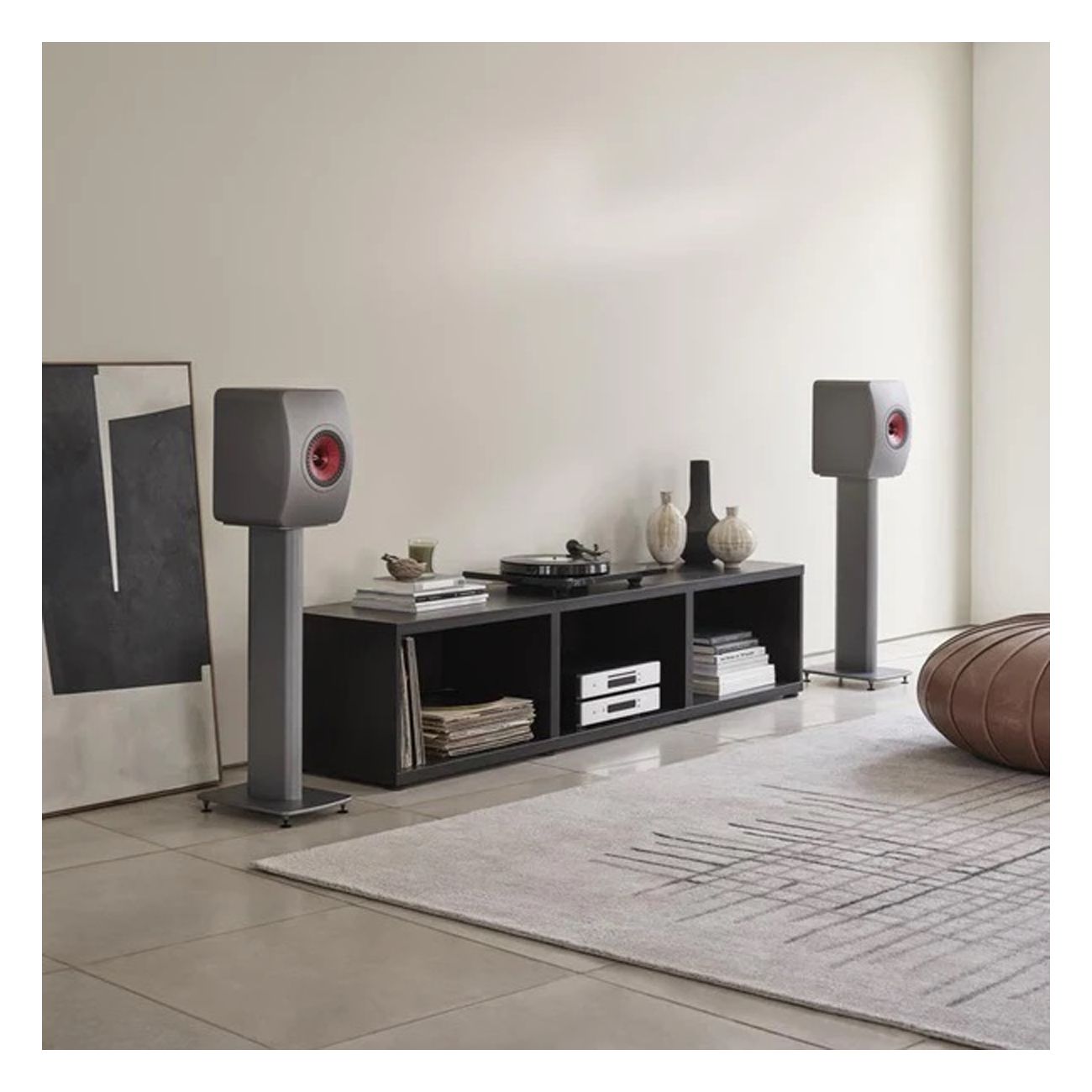 KEF LS50 Wireless II Powered Speakers + S2 Stands