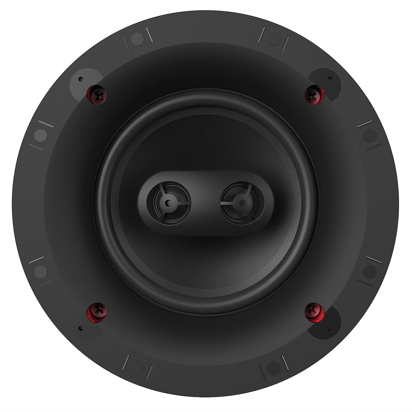 Front view of Klipsch DS-180CSM In-Ceiling Speaker on white background