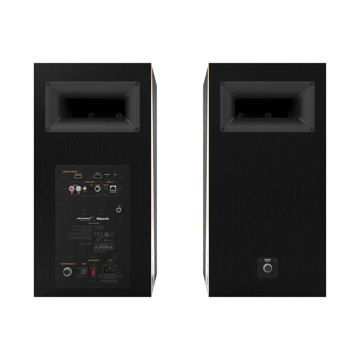 Klipsch The Nines Powered Bookshelf Speakers McLaren Special Edition - Rear