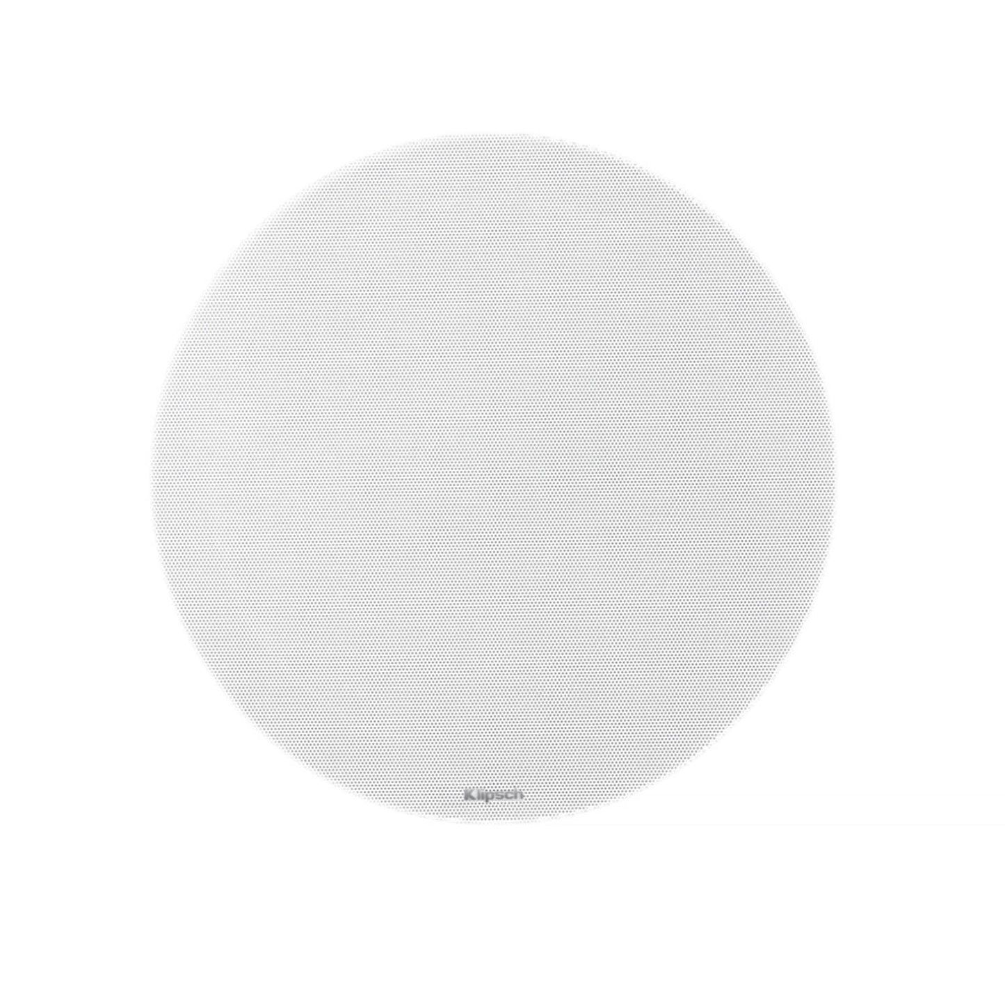 Klipsch PRO-180RPC LCR In-Ceiling Speaker round grille on white background