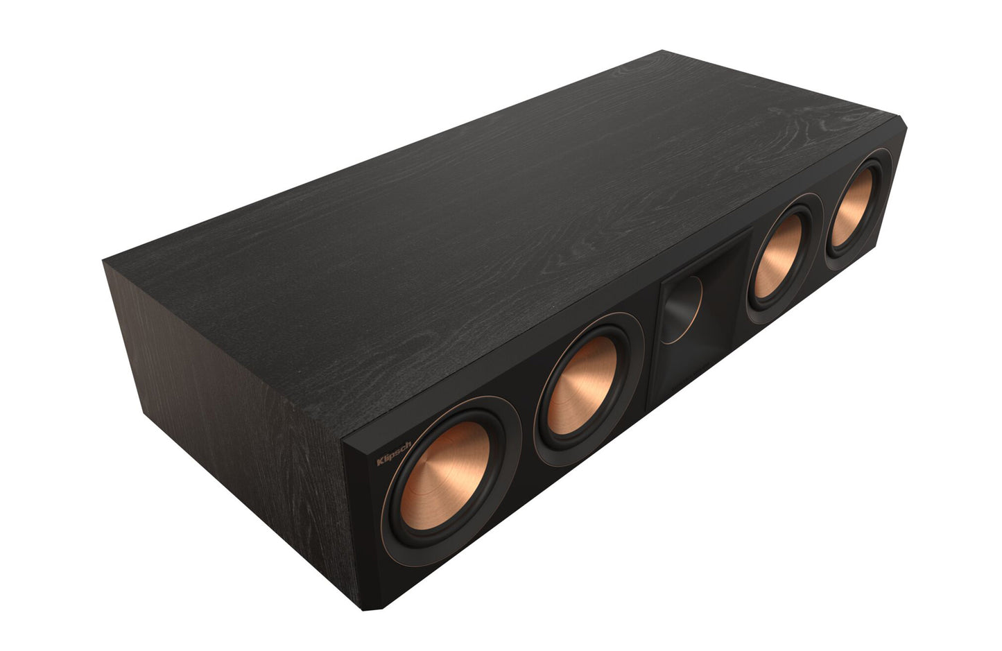 Klipsch RP-504C Centre in black on white background.