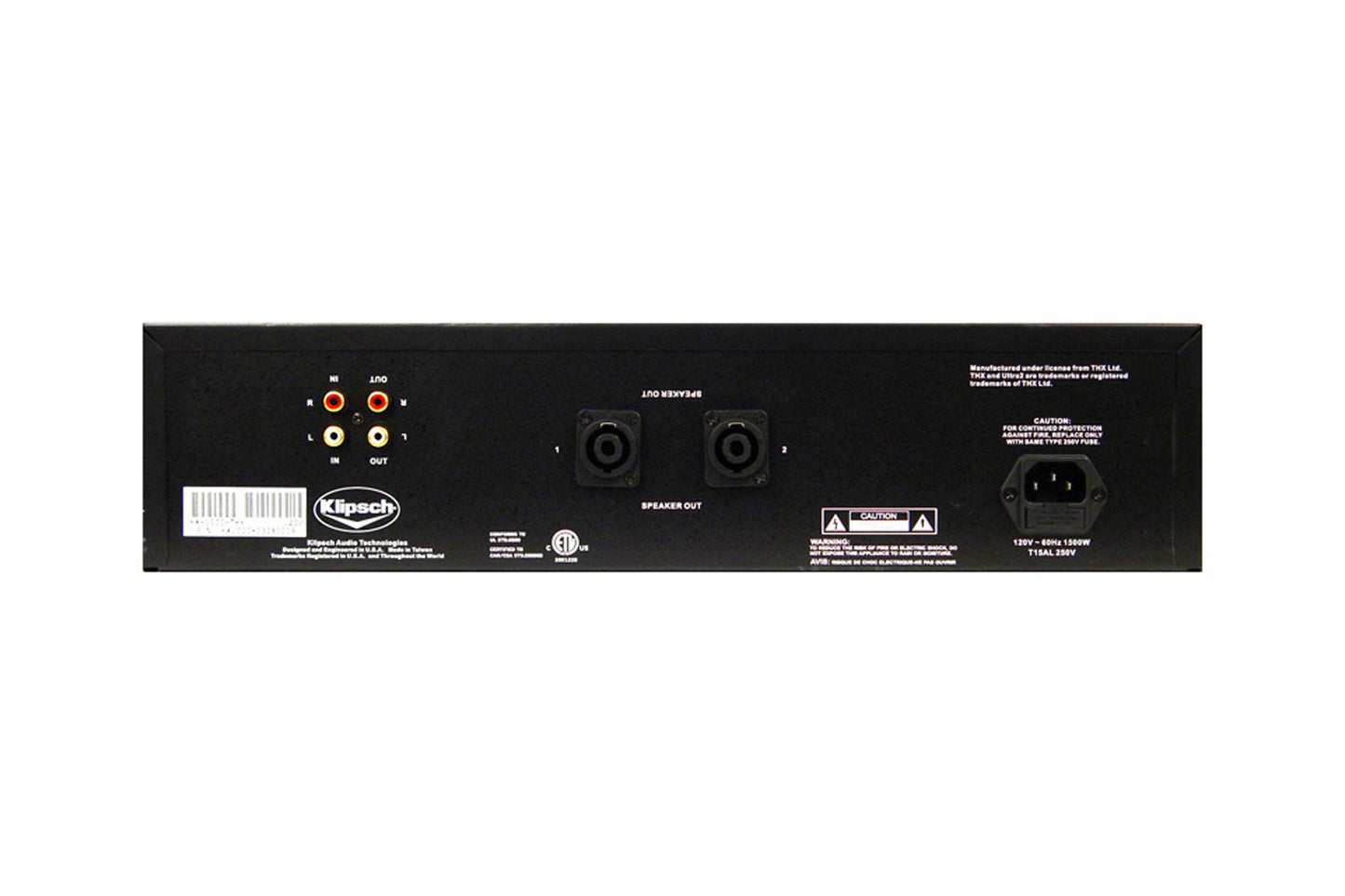 Klipsch KA-1000-THX Power Amplifier - Rear view