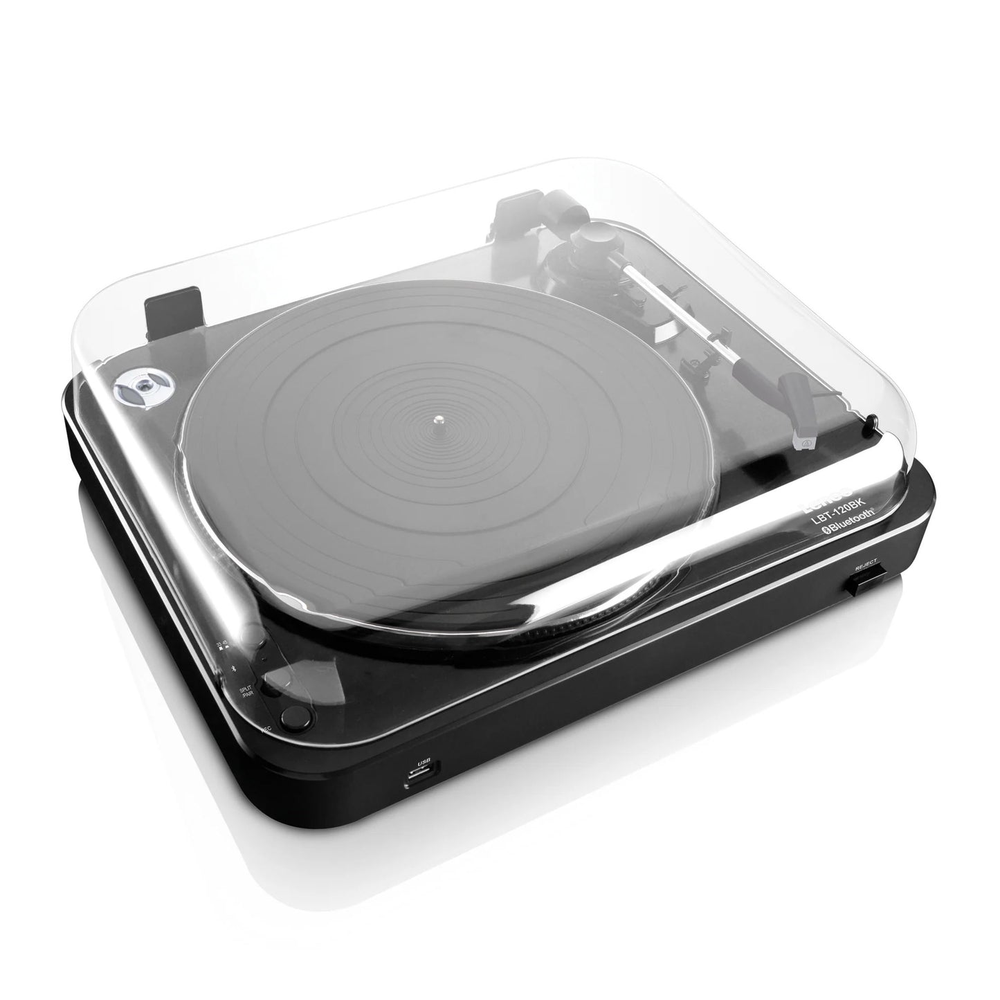 Lenco LBT-120 Turntable - Shown with Dust Cover