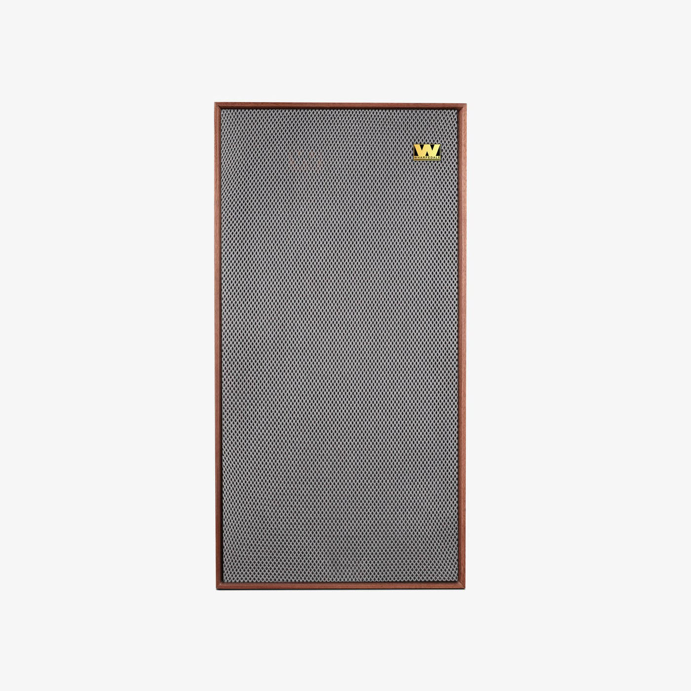 Wharfedale Linton Vintage Grey Grilles show on walnut finish