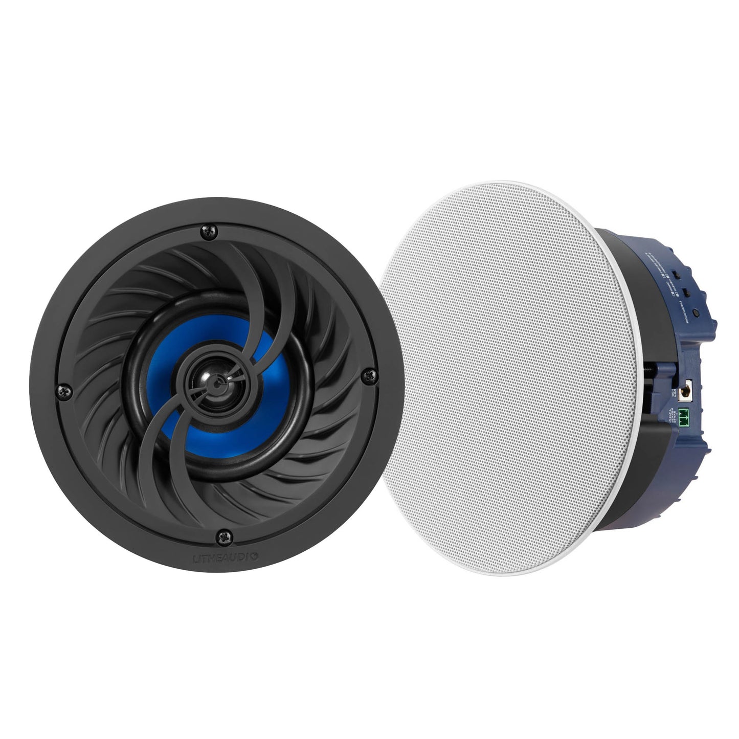 Lithe Audio 4” Bluetooth Active+Passive In-Ceiling Speaker Pair on white background