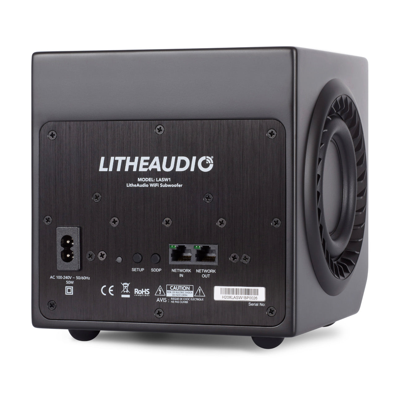 Lithe Audio Wireless Micro Subwoofer - rear inputs