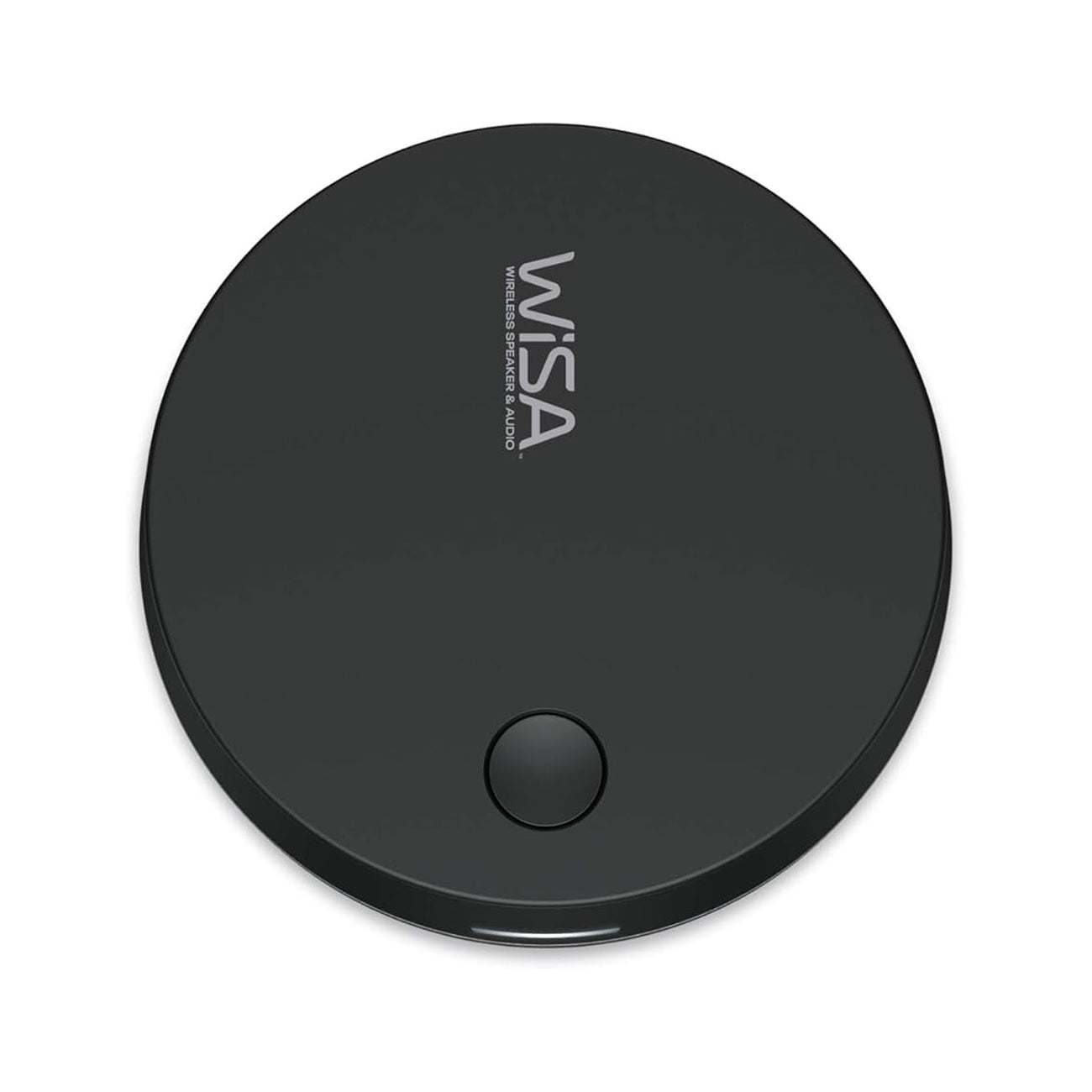 Black round device with 'Wisa' branding on a white background