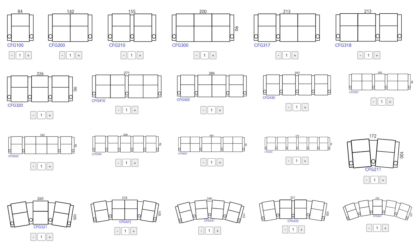Type of Chair Configurations