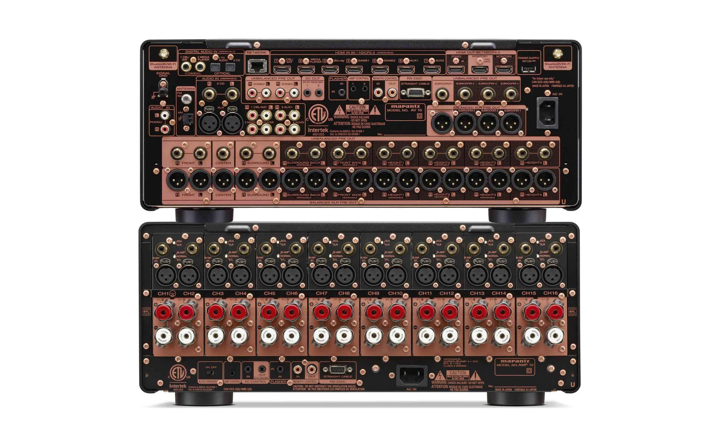 Marantz AV 10 / AMP 10 Home Theatre Pre/Power Combo - Rear
