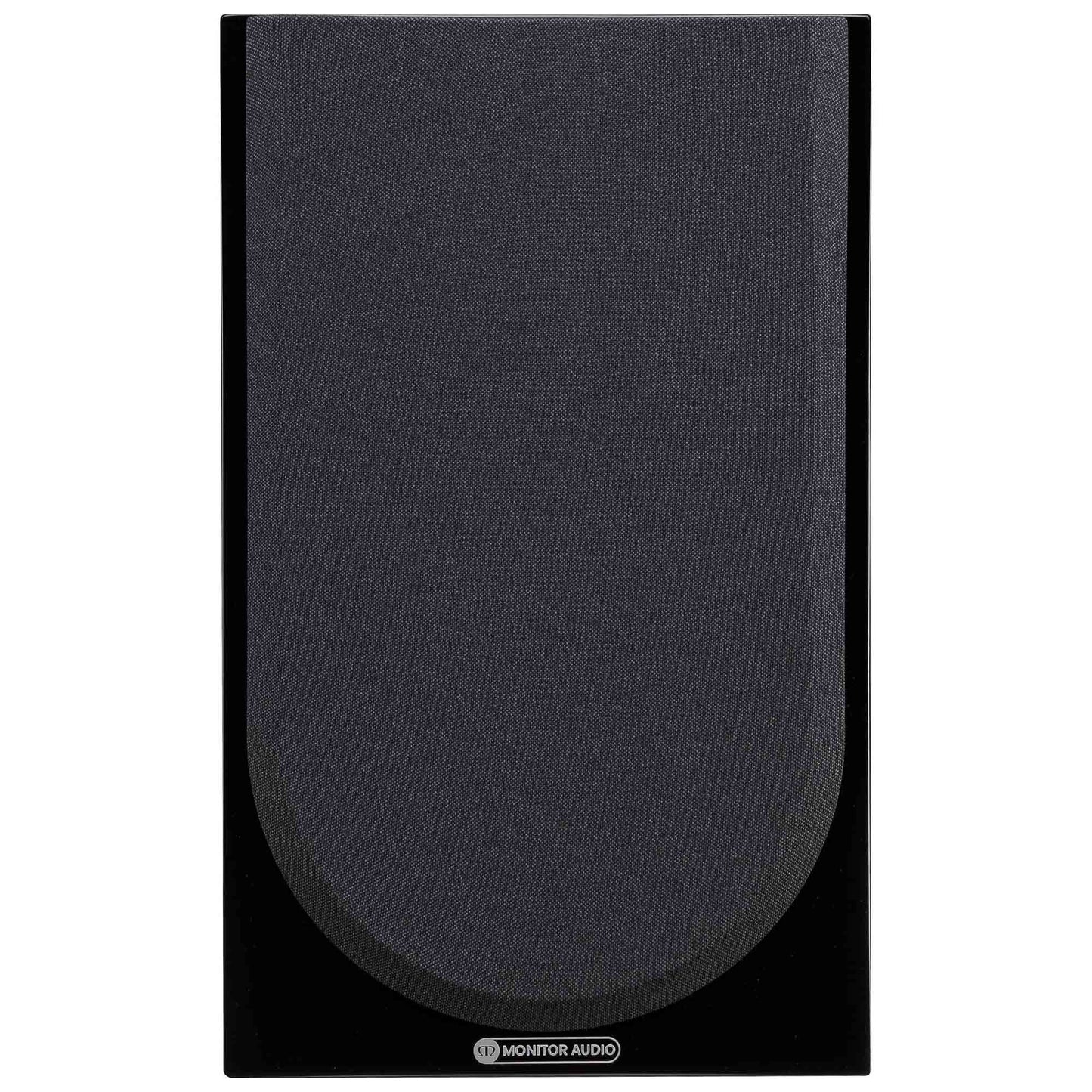 Black speaker grille with 'Monitor Audio' branding on a white background