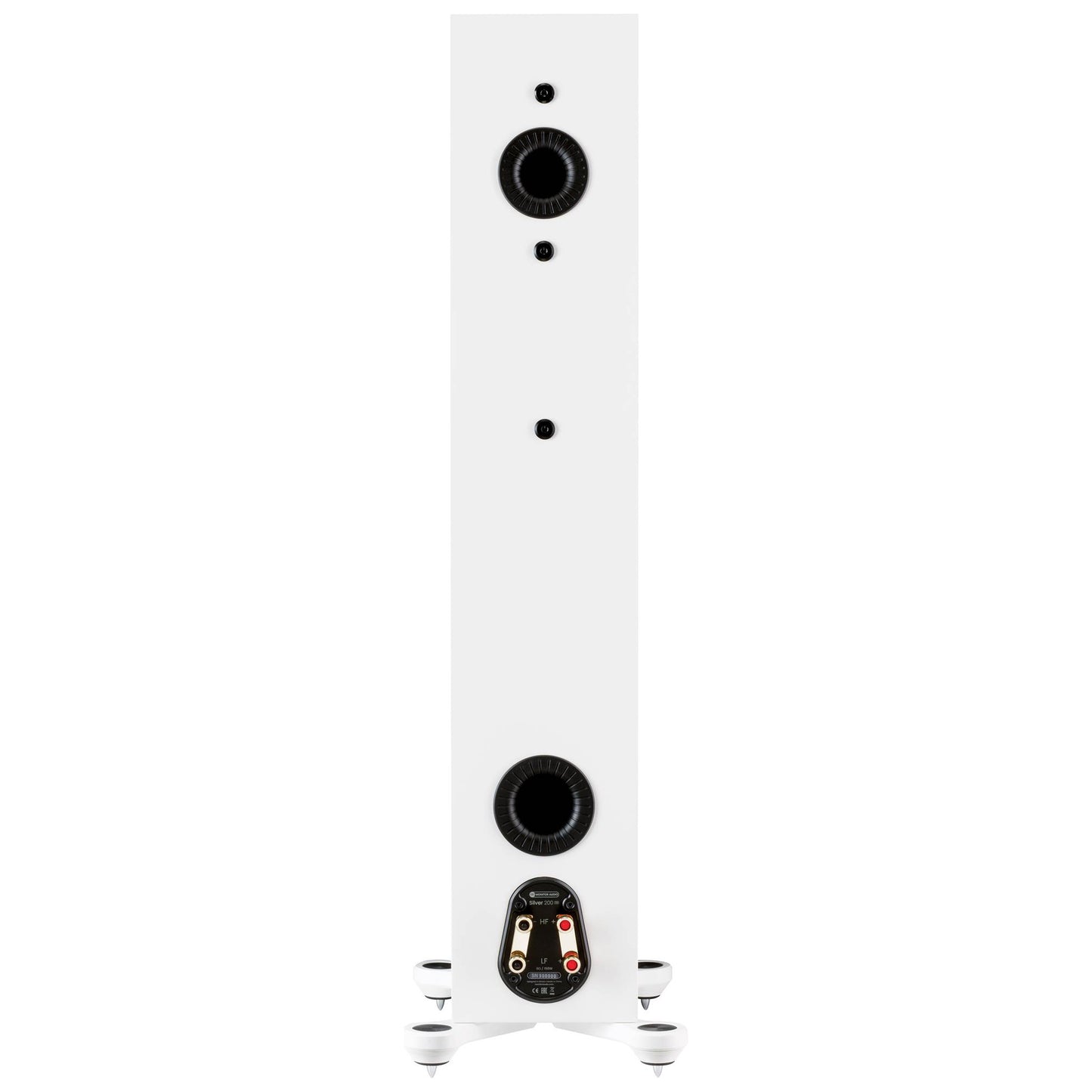 White speaker rear on a white background