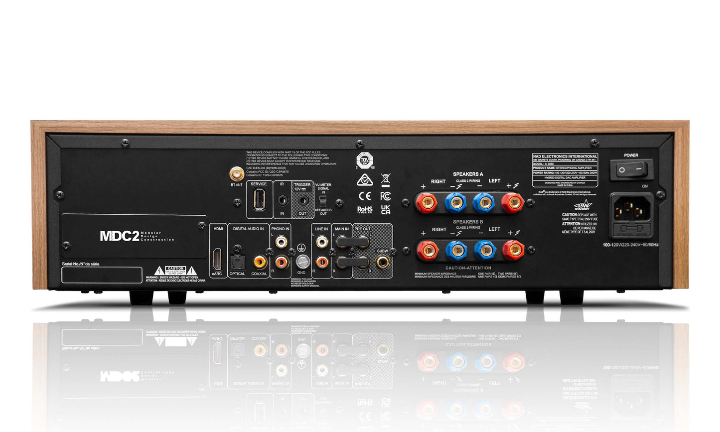 NAD C 3050 - Bluetooth 5.0 with aptX® HD, Headphone Amp, Phono Input