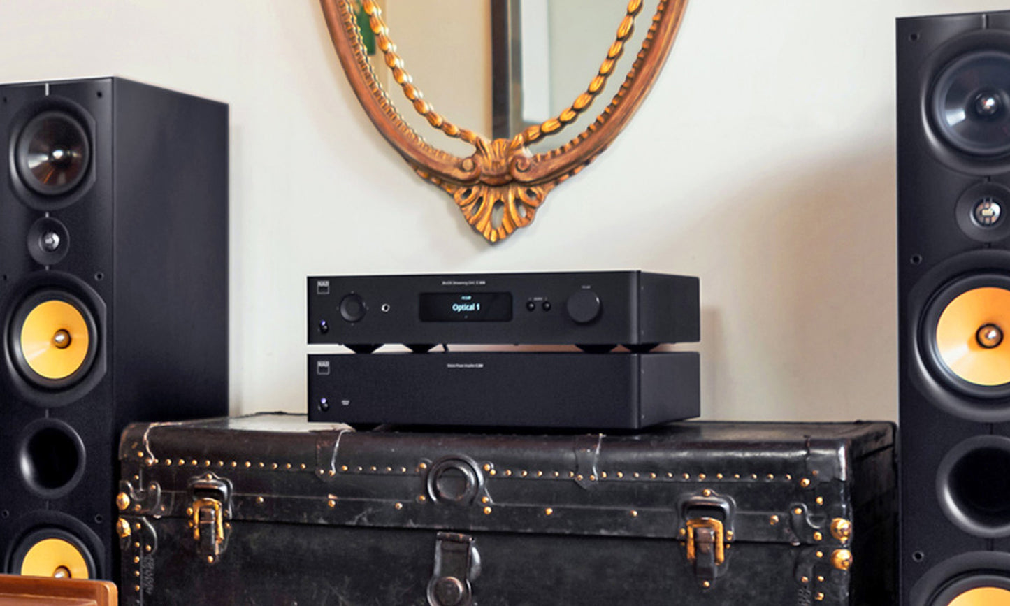NAD C658 - Displayed with NAD power amplifier (sold separately)