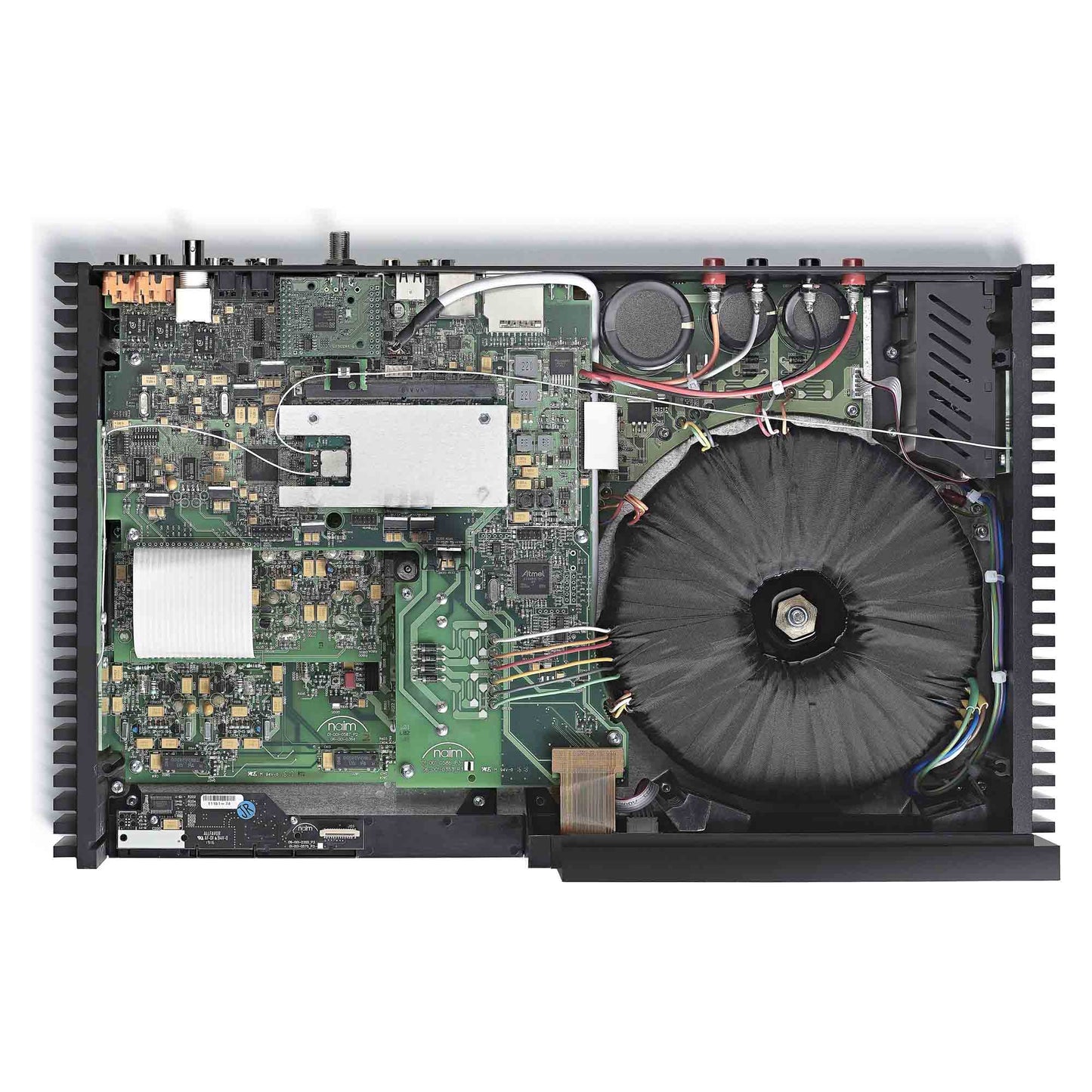 Internal view of Naim Uniti Nova Streaming Amplifier on white background