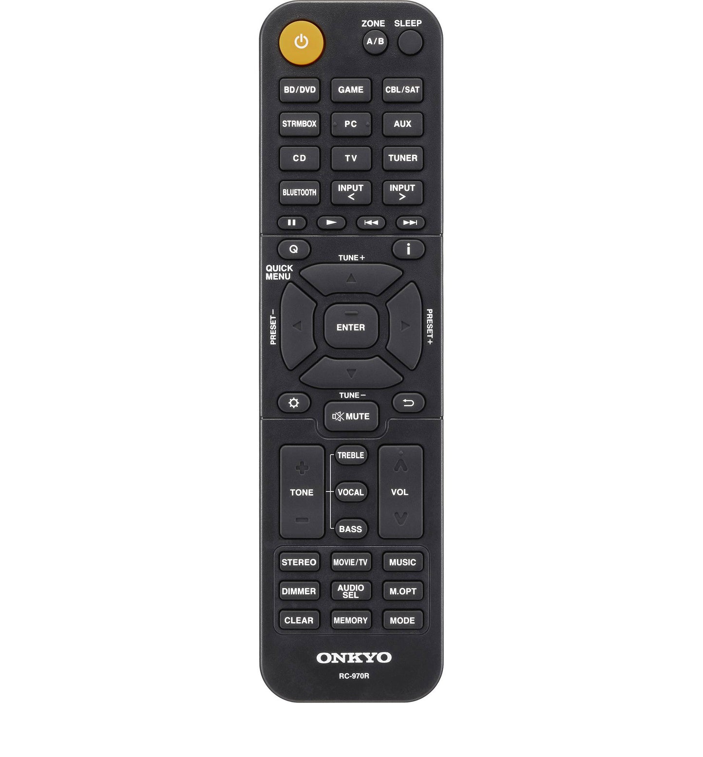 Onkyo TX-SR494 4K Home Theatre Receiver - Remote Control