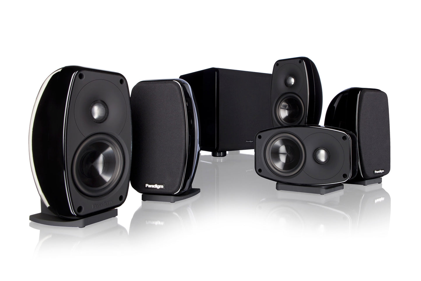 Paradigm Cinema 100CT 5.1 Speaker System - Front view.