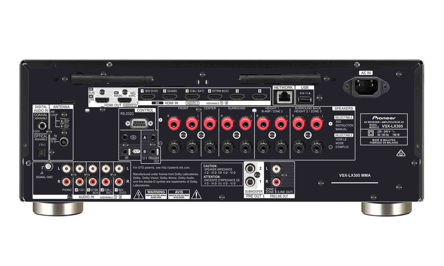 Pioneer VSX-LX305 8K Home Theatre Receiver