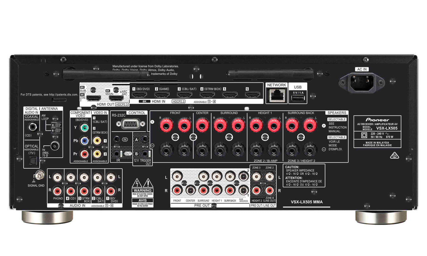 Pioneer VSX-LX505 8K Home Theatre Receiver