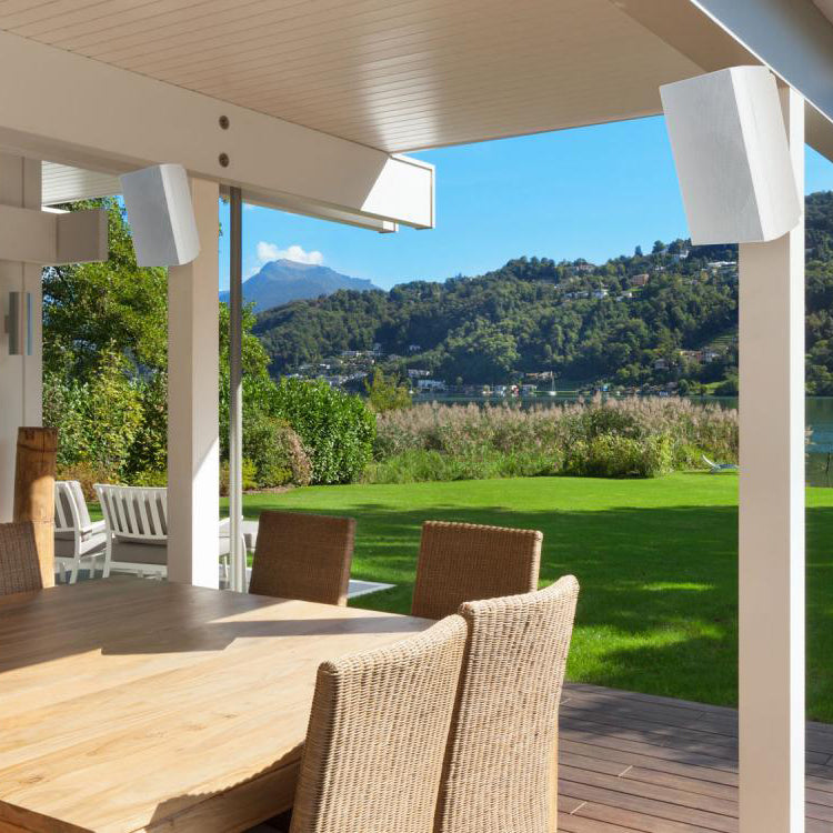 Proficient Speakers under outside dining area