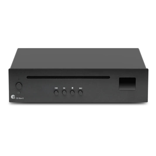 Black Pro-Ject CD Box E CD Player on white background