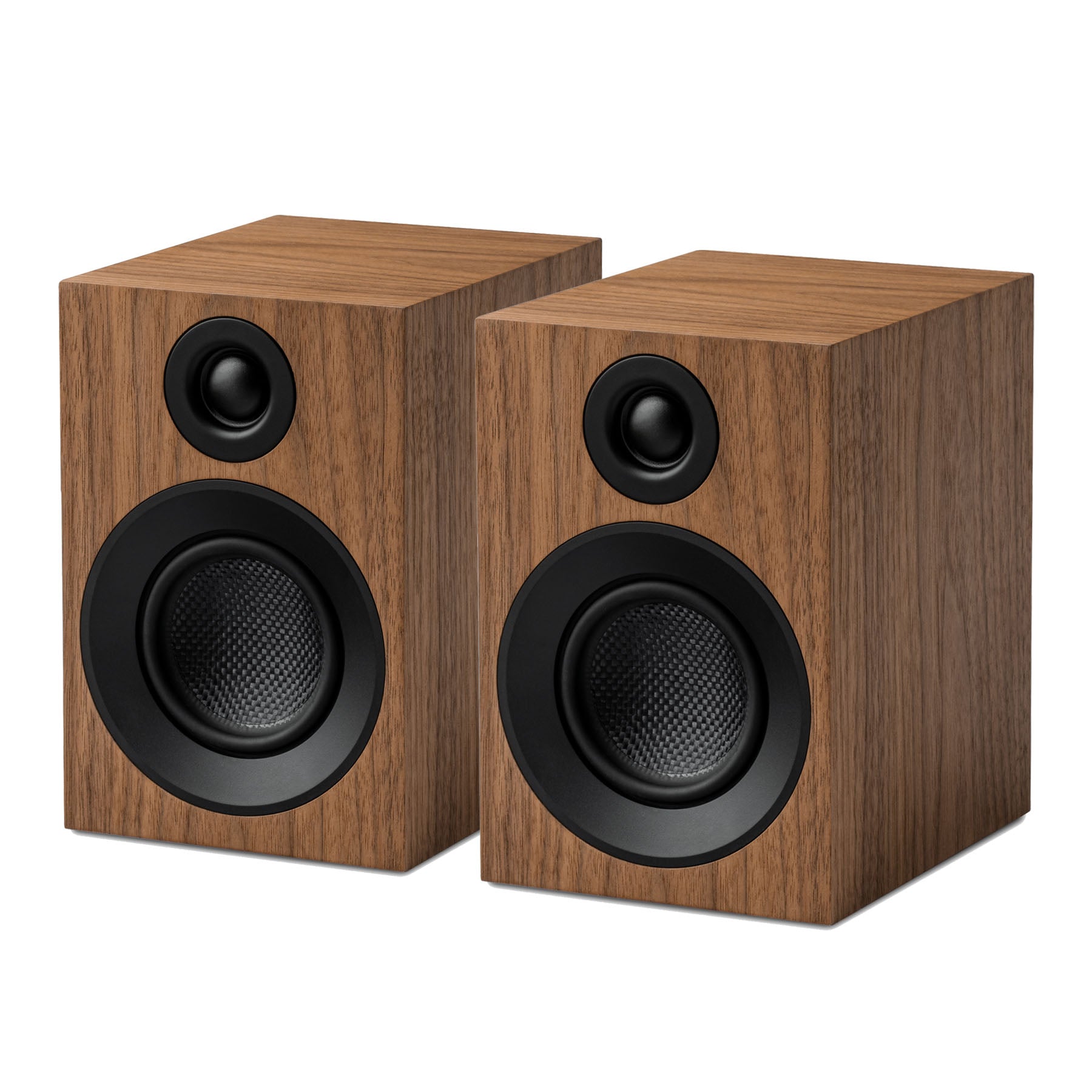 ProJect Speaker Box 3 E Carbon Speakers - Shown in walnut