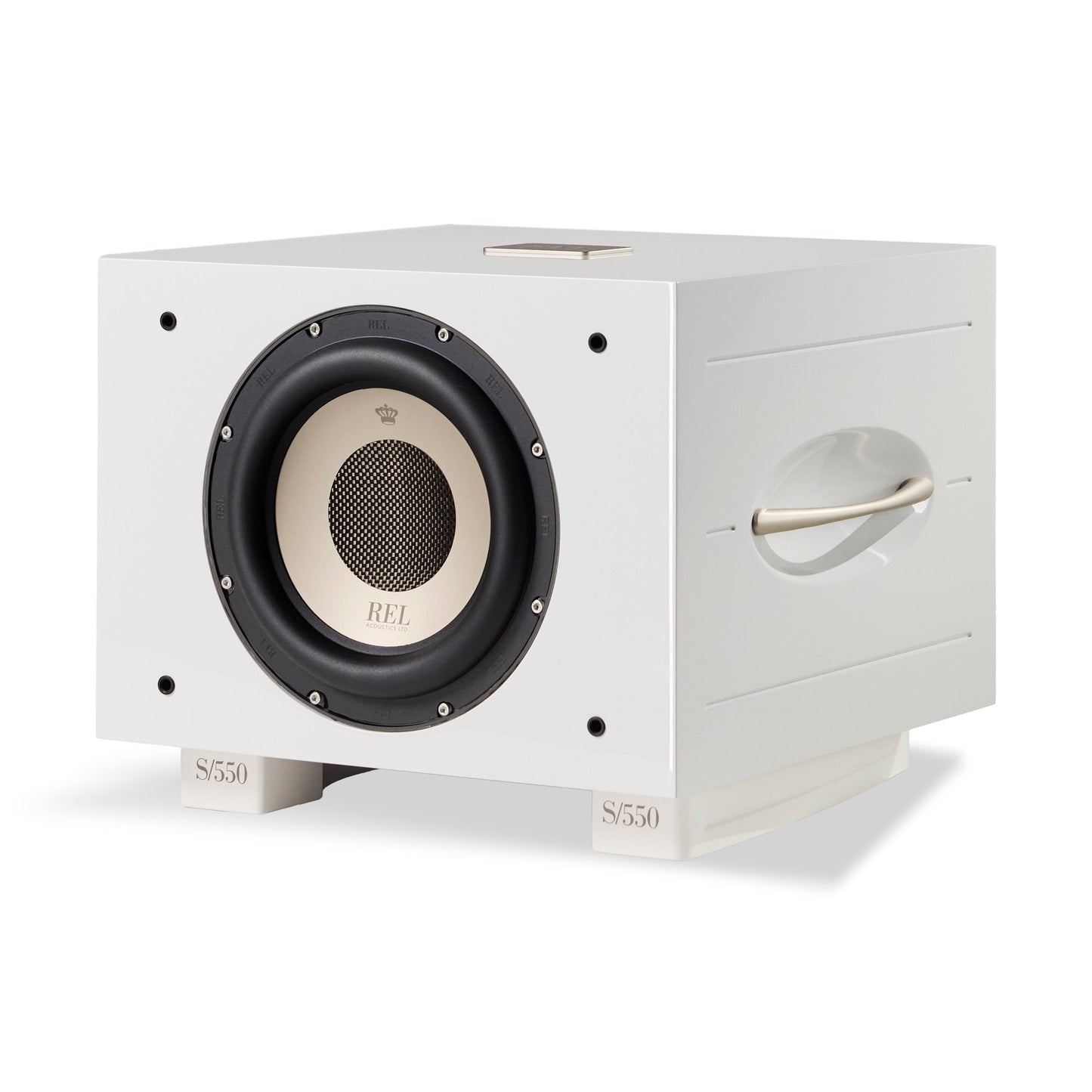 Front angle of REL S/550 Subwoofer