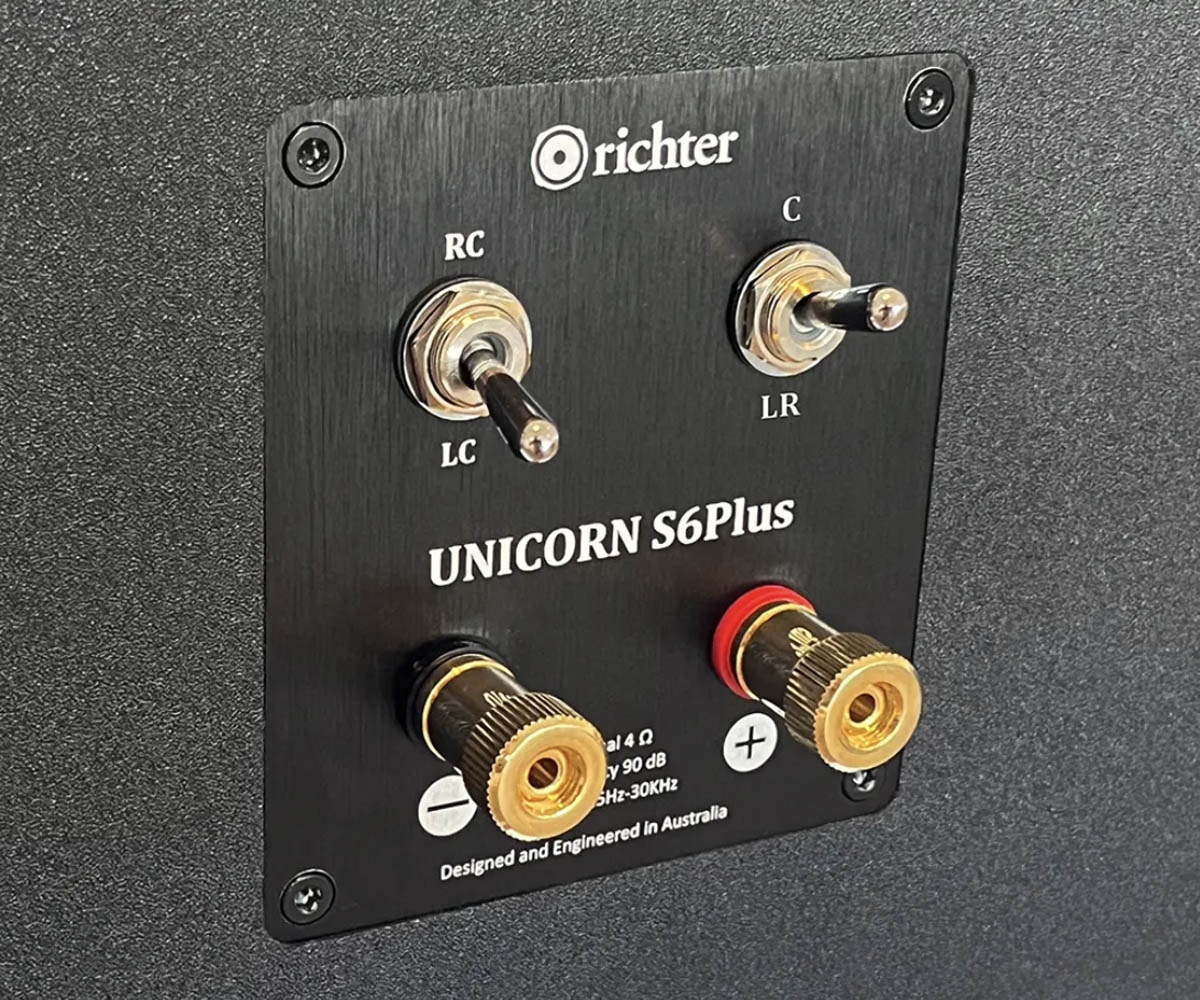 Richter Unicorn S6 Plus LCR Centre Speaker - Dual Front Mounted Ports with Removable Bungs