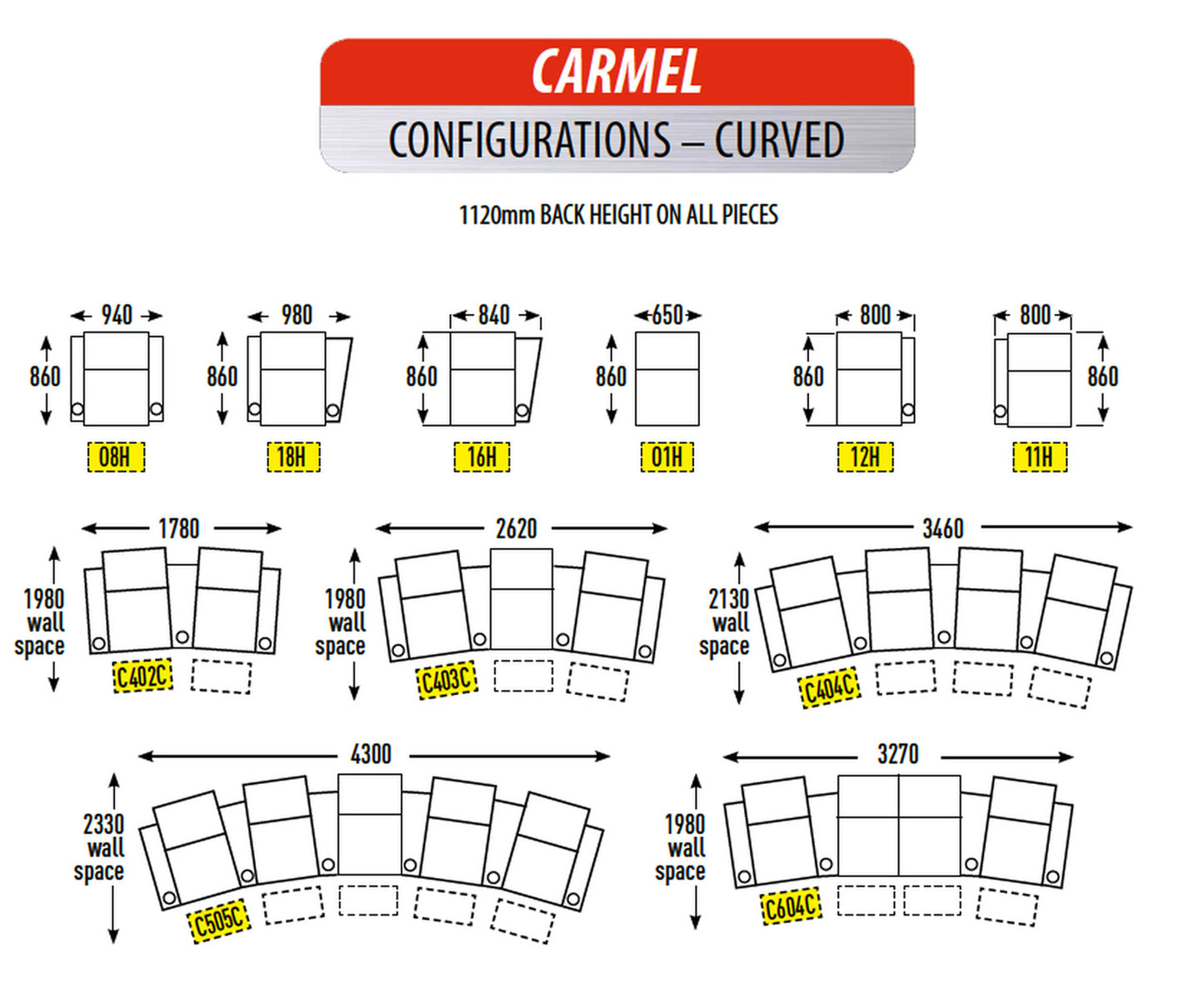 RowOne Carmel C205C 5-Seater Cinema Chairs