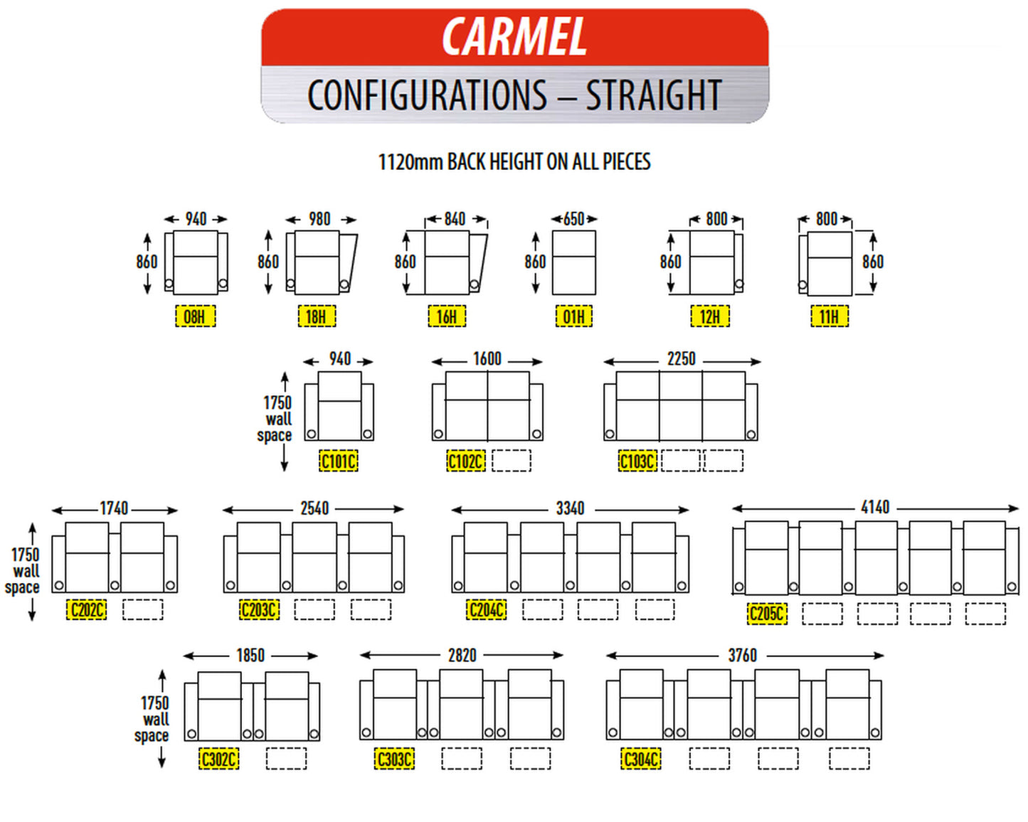 RowOne Carmel C205C 5-Seater Cinema Chairs