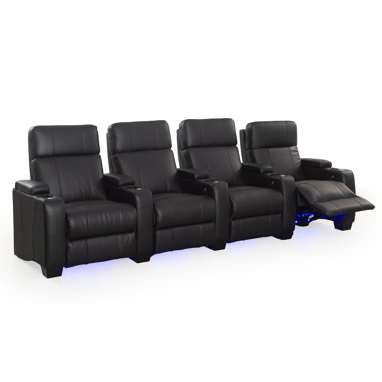 RowOne Kingsley C204K Series Cinema Chairs - 4 Seats one with leg rest up
