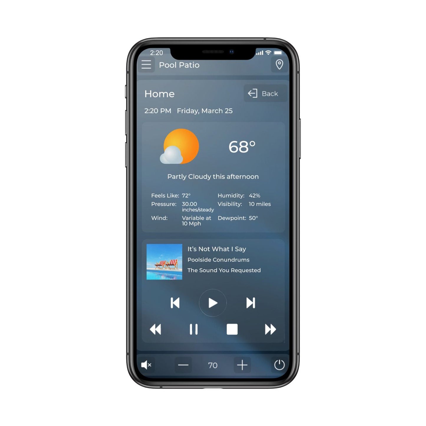 Control App to one of your smart devices, like Apple/Android Smart Phones, Tablets and Windows PCs