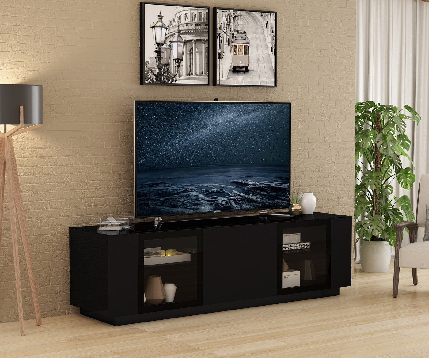 Tauris Platinum 2250 TV Cabinet - Setup in living room