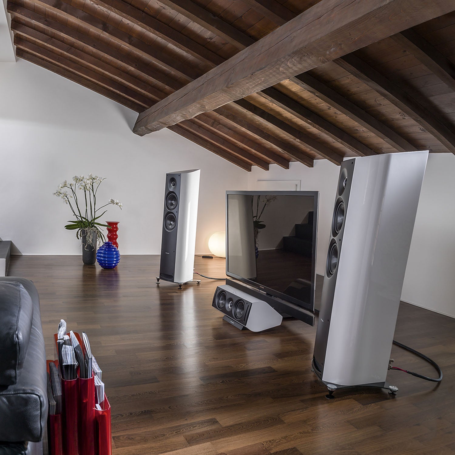 Sonus Faber Floorstanding Speakers and television