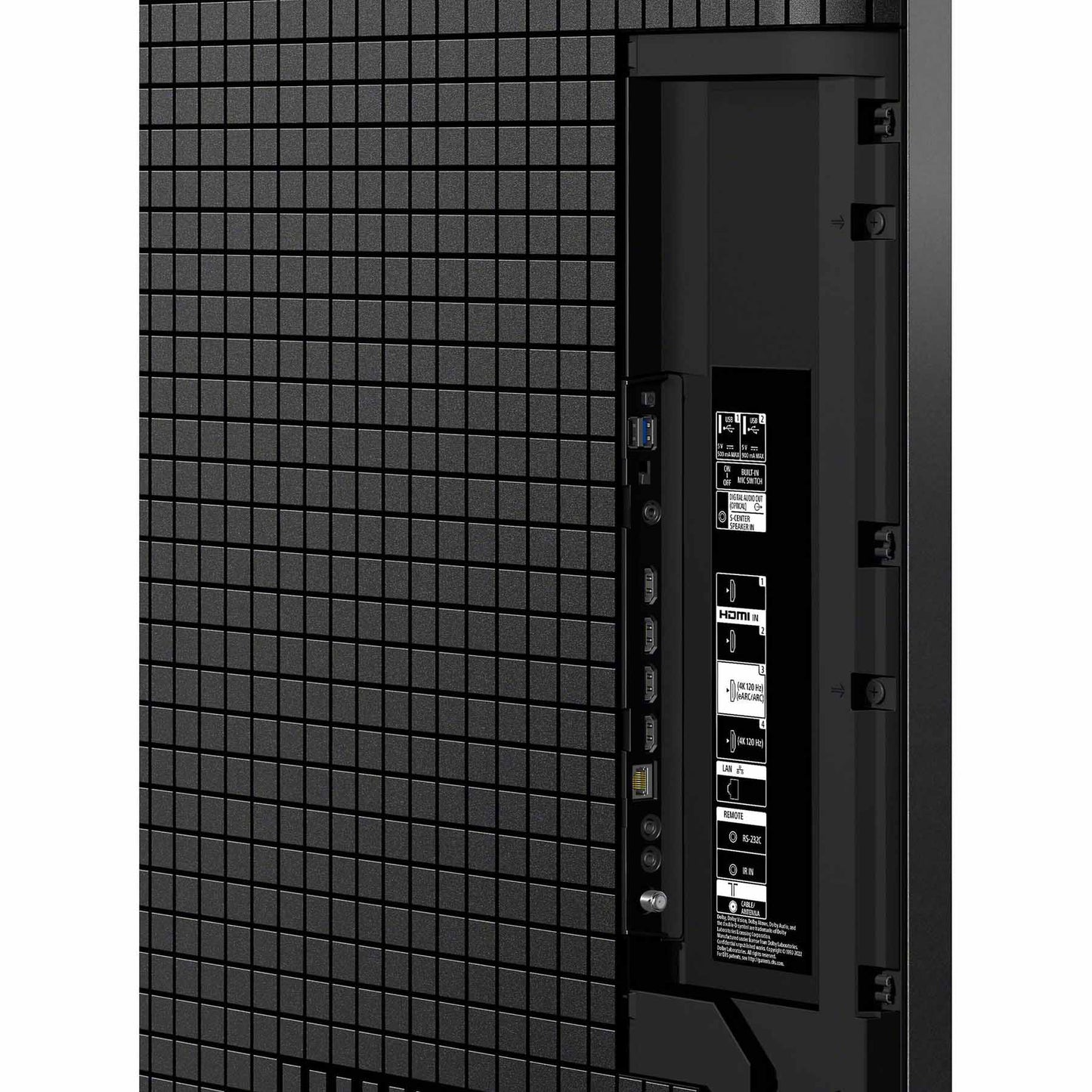 Sony 85" Bravia 9 4K Ultra HD Mini LED Smart TV - Close Up of Inputs