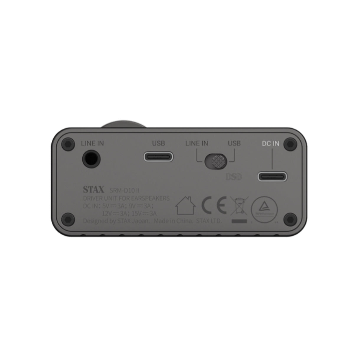 STAX SRM-D10 II Portable Headphone Amplifier/DAC - Rear