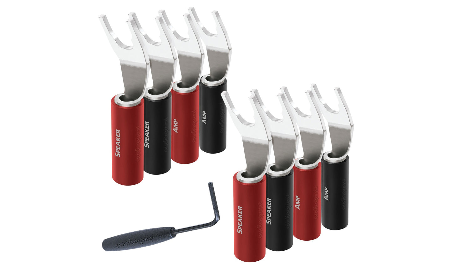 AudioQuest SureGrip Gold Plated Spade Connectors - 8 pack