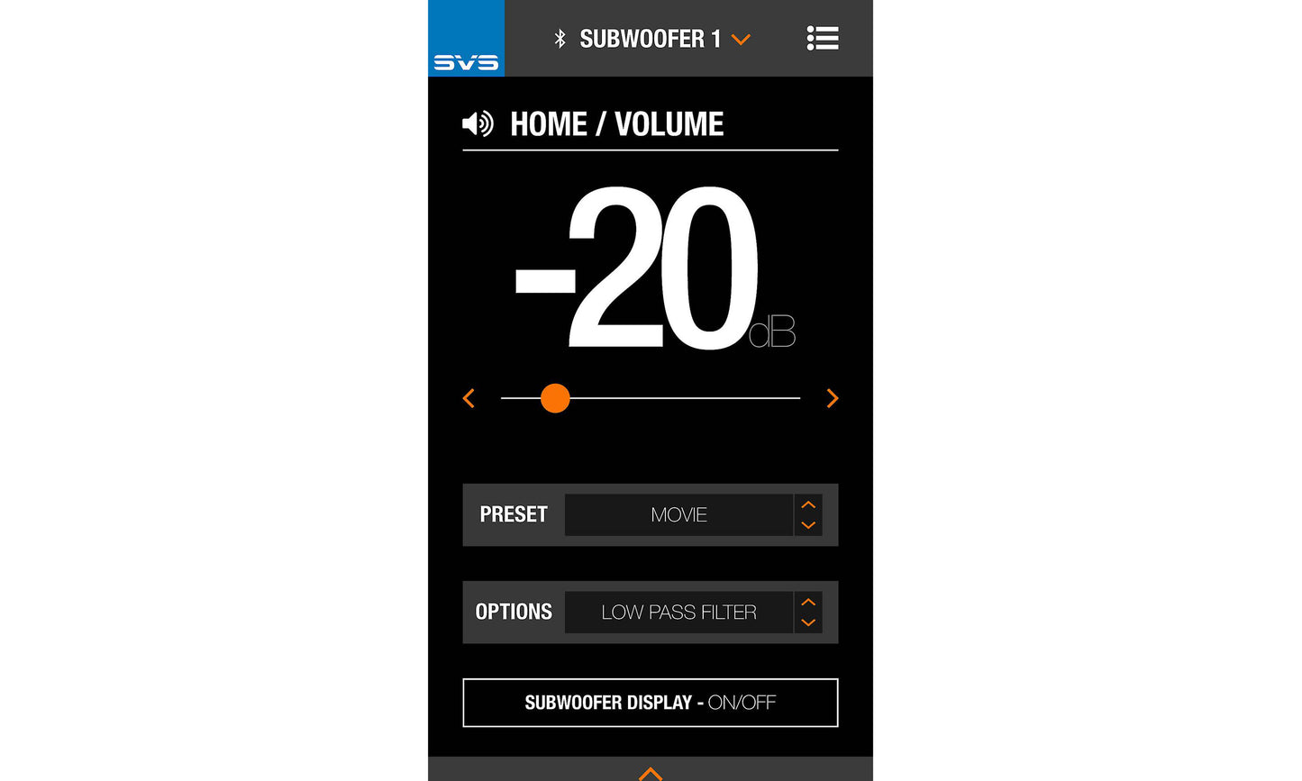 SVS PB-2000 Pro Subwoofer - Tweak the subwoofers settings straight from your listening position