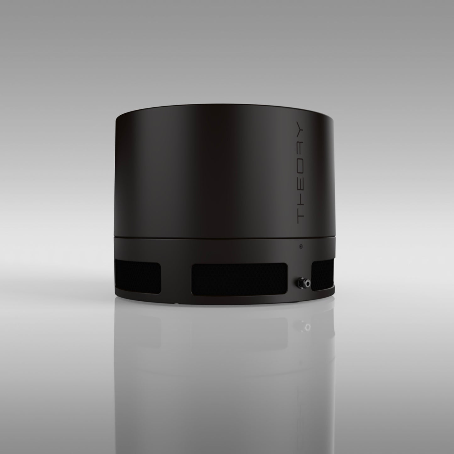 Theory Audio Design iws12 Bollard Landscape Subwoofer on grey background
