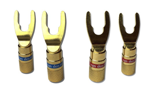 van den Hul DIY Spade Speaker Cable Connectors - 4 pack.