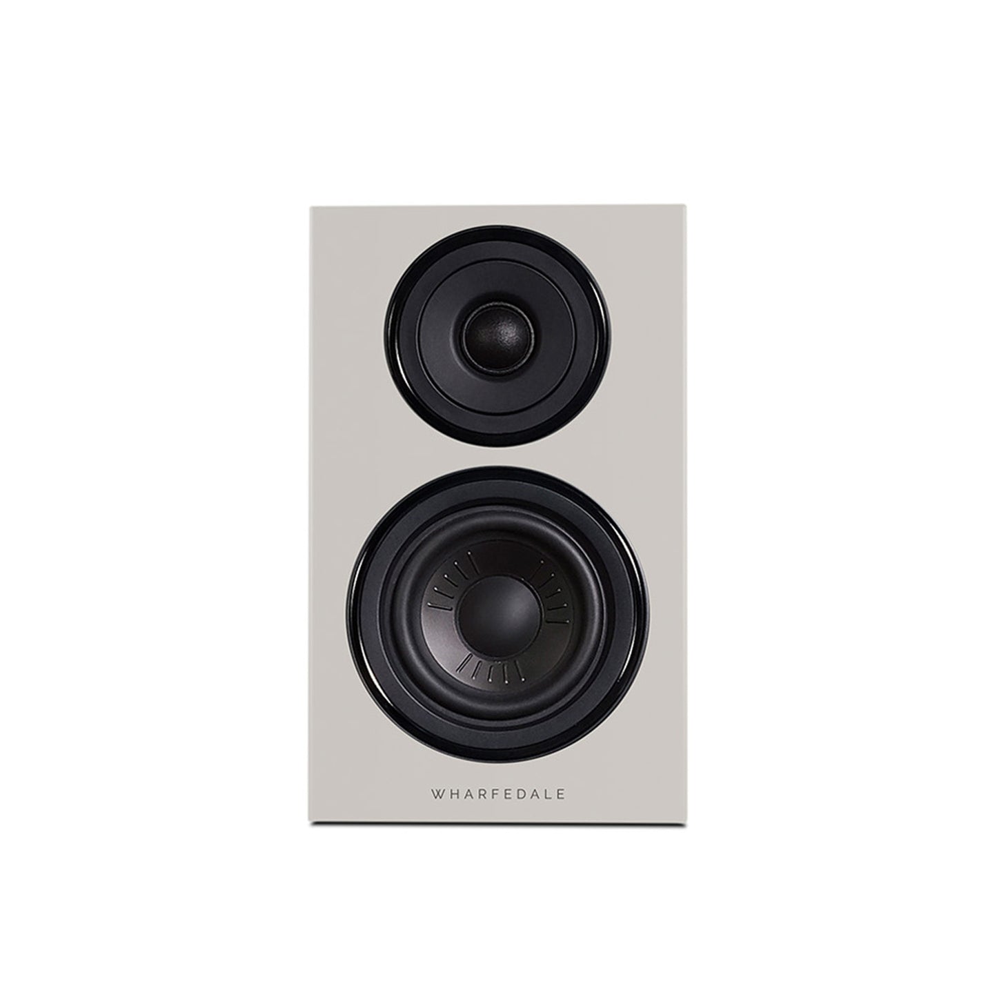 Front view of Wharfedale Diamond 12.0i Speaker in stone grey