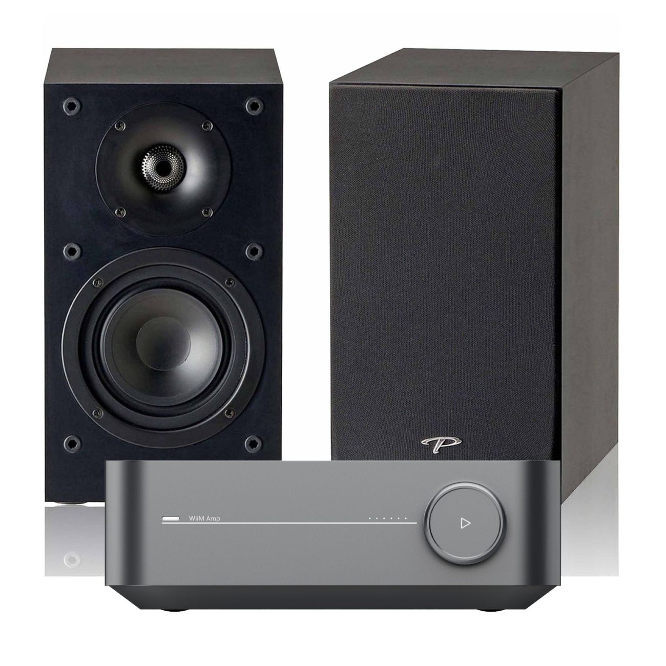 WiiM Amp Paradigm Atom Stereo TV Streaming System