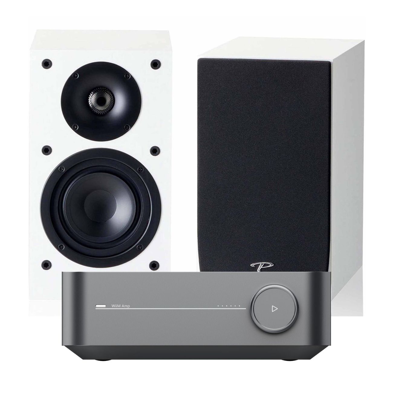 WiiM Amp Paradigm Atom Stereo TV Streaming System