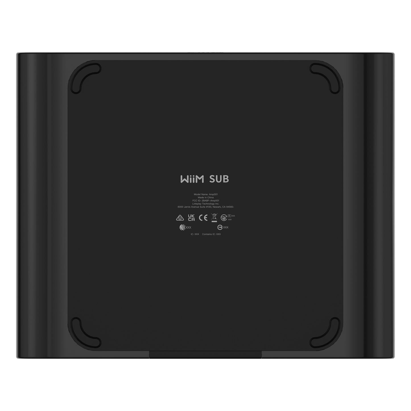 Bottome of a WiiM Sub Pro Subwoofer