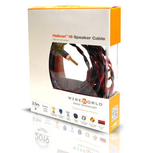 WireWorld Helicon 16 Speaker Cable - Supplied with factory fitted banana plugs