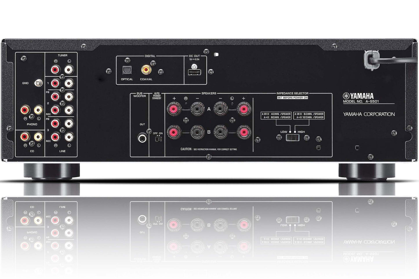 Rear Panel Includes Analogue & Digital Connections