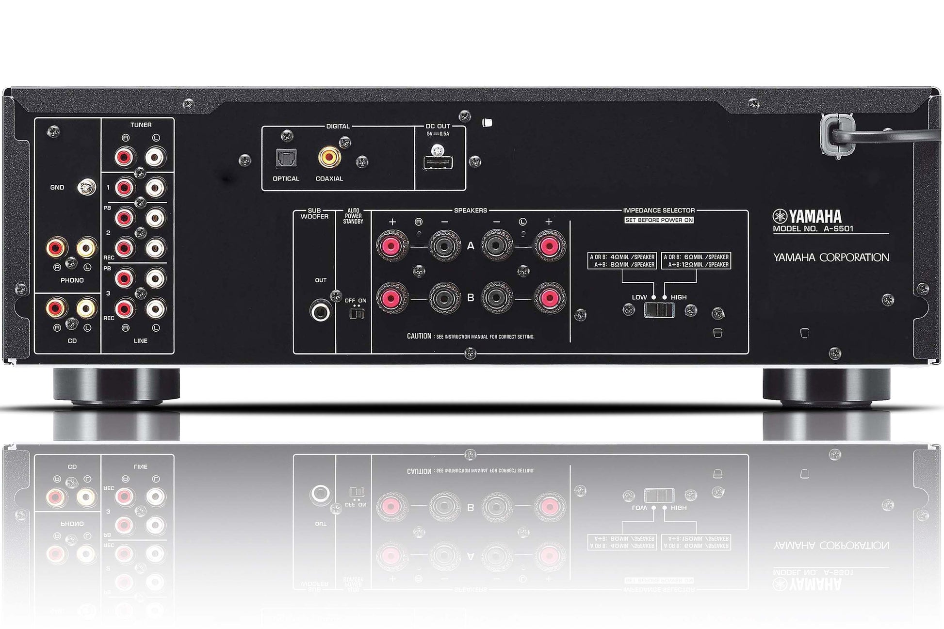 Rear Panel Includes Analogue & Digital Connections